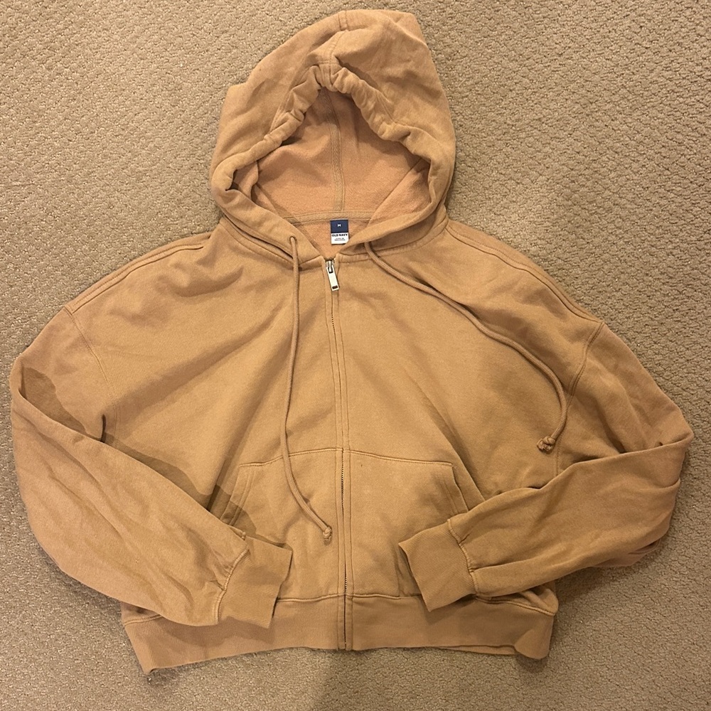 Old Navy Camel Zip-Up Sweatshirt